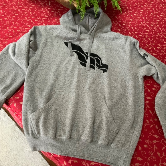 Like New Women’s Grey Black Hoodie Sweatshirt Sz L - Picture 5 of 8